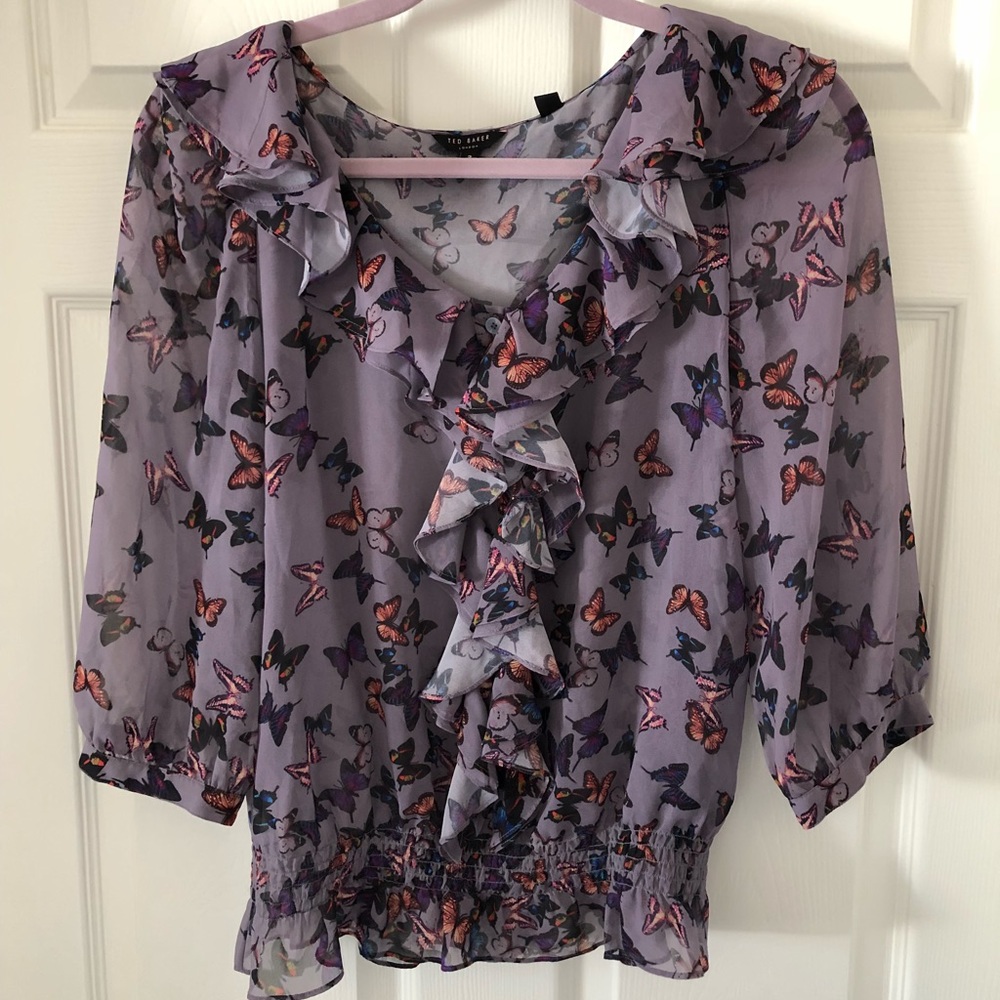 Ted Baker butterfly violet top